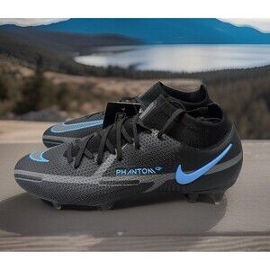 Nike Phantom GT2 Elite FG ACC Black Blue Soccer Cleats CZ9889-004 Men Sz 6 NEW
